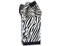 Zebra Rose Paper Shopper Gift Bags - Pack of 10
