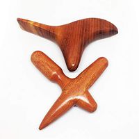 Pack 2 Wing, X-Shape Wooden Massage Tool for Hand Back Neck Shoulder Body Reflexology Muscle Trigger Point Self Relief Manual Thailand