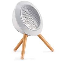 Mishcdea Portable Bluetooth Speaker Wireless Stereo Home Speakers with Bluetooth 4.2 Built-in Mic AUX Line & TF Card Slot HD Sound and Bass,10h Play-time,White