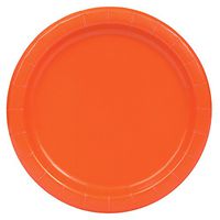 Unique Industries, Paper Plates 16 Pieces - Orange