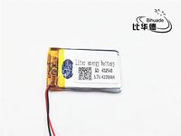 BIHUADE 3.7V 402540 420MAH Lithium Polymer Li-Po Rechargeable Battery for DIY Mp3 MP4 MP5 GPS