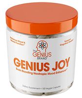 Genius Joy - Serotonin Mood Booster for Anxiety Relief, Wellness & Brain Support, Nootropic Dopamine Stack w/Sam-e, Panax Ginseng & L-Theanine – Natural Anti Stress & Herbal Calm, 100 veggie pills