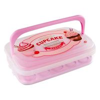 Snips Vintage Cupcake Holder (Holds 14 cupcakes), Pink