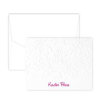 Personalized Damask Note (White)