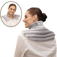 Heating Pad Solutions - Microwavable Heating Pad for Neck and Shoulder | Large Heating Pad for Natural Pain Relief | Reusable Heat Pack for Sore Neck, Aching Shoulders, Upper Back Pain and Muscle Pain