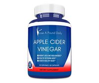 Lose A Pound Daily Maxium Strength Ultra Apple Cider Vinegar. Natural, Detox Weight Loss and Cleanser, Non GMO, Vegan,1250mg, 60 Capsules