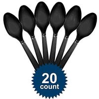 Amscan 8001.10 Spoons, Standard, Black