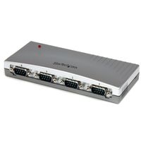 StarTech ICUSB2324 4 Port USB to RS232 Serial DB9 Adapter Hub Style: Desktop Size: 4 Port PC, Personal Computer