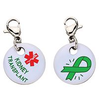 Kidney Transplant Snap-On Bracelet Charm-Parent (Stainless Steel)