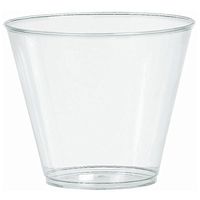 Big Party Pack Clear Plastic Cups | 9 oz. | Clear | Pack of 72 | Party Supply