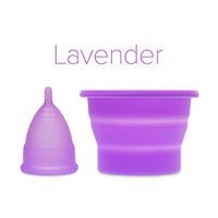 Anigan EvaCup Reusable Menstrual Cup and Collapsible Sterilizing Cup Set, Eco-Friendly, Large Lavender