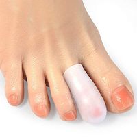 DYKOOK Gel Toe Caps,5 Pairs/Pack for Toes, Finger Cover,Toe Protectors,Toe Sleeves,for Corns Remover, Callus Cushion, Bunion Treatment((Middle Toe Covers)