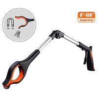 TACKLIFE Upgrade Grabber Reacher Tool, 0°-180° Angled Arm, 90° Rotating Head, Magnetic Tips, Mobility Aid Reaching Assist Tool, Claw Trash Picker Grabber Tool(30’’) - RG01