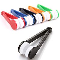6 Pieces Mini Sun Glasses Eyeglass Microfiber Spectacles Cleaner Soft Brush Eyeglasses Cleaning Clip Microfiber Cleaning Tool Soft Brush for Glasses Eyeglasses (Random Color)