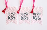 La Vie En Rosé Wine Tag