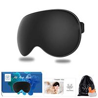 Natural Silk Sleep Mask Blindfold for A Full Night’s Sleep - Yolmina Blocking Eye Mask for Men, Women | Sleeping Mask Cover with Adjustable Strap, Free Ear Plugs and Gift Package