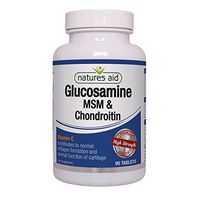 Natures Aid Glucosamine 500mg MSM 500mg + Chondroitin 100mg (with Vit C) 90 Tablets