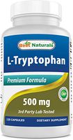 Best Naturals L-Tryptophan 500mg 120 Capsules - tryptophan Supplements for Natural Way to get Good Night Sleep