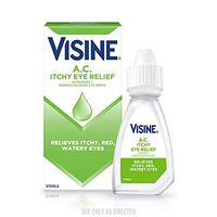Visine A.C. Itchy Eye Relief Astringent/Redness Reliever Eye Drops, 1/2 Ounce (2 Pack)