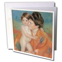 3dRose Set of 12 Greeting Cards, Woman with Baby, C 1902 by Mary Cassatt (gc_169711_2)