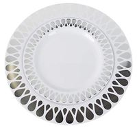 Cutdek 80 Pack Count Droplet Wedding Party Disposable Plastic Party Plates, Choose Size & Style-Free Shipping (Colors: Gold, Size: 14 Ounce Bowls)