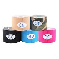 Eyourlife 5 Pack Sports Kinesiology Tape, Elastic Breathable Therapeutic Sports Tape for Muscles Joints Pain Relief and Injury Recovery (16ft Uncut Roll)