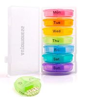 Weekly Pill Organizer,Automoness 3-Times-A-Day AM/PM Pill Box,Pill Container 7 Day,with Moisture-Proof Design,Detachable Large Medicine Pill Box to Hold Vitamin, Fish Oil, Supplements and Medication