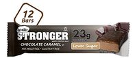 NuGo Stronger Dark Chocolate Caramel, 23g Whey Protein, 10g Fiber, Gluten Free, 12 Count