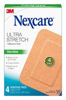 Nexcare Soft Fabric Adhesive Pad, 3 in x 4 in, 4 Pads