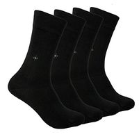 Diabetic Bamboo Socks Natural Antibacterial Seamless Soft for Men Women - Made in Turkey for High Circulation, Diabetes, Varicose Veins, Maternity Pregnancy (Black 4 Pairs)