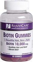 Rejuvicare Biotin Gummies 10,000mcg for Beautiful Hair, Skin and Nails, 30 servings