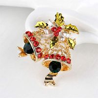 Christmas Bows - Multicolor Crystal Double Bells Fashion Christmas Bows Sleigh Brooches Gifts - Christmas Tree Tags Ribbons Earrings Hair Outdoor Storage Small Dogs Wreaths Decoration Silver Ad