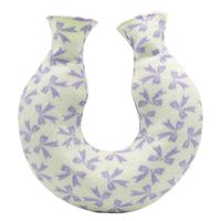 1.6L Neck/Shoulder Hot Water Bottle Water-Filled Bag with Villus Cover, Bow