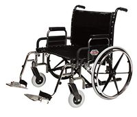 Everest & Jennings Paramount XD Wheelchair, Detachable Desk Arms & Swingaway Footrests, 30" Seat, Silvervein Color