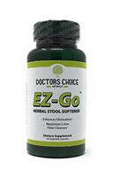 EZ-Go Natural Stool Softener by Doctors Choice | Gentle Herbal Dietary Supplement with Natural Ingredients Enhances Intestinal Bowel Elimination and Maximizes Colon Fiber Cleanses - 60 Capsules