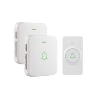 Wireless Door Bell, AVANTEK Mini Waterpoof Doorbell Chime Operating at 1000 Feet with 52 Melodies, 5 Volume Levels & LED Flash