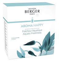 Lampe Berger Ultrasonic Mist Diffuser - Aroma - Essential Oils - Adjustable Lighting - Programmable Ignition - Remote - Includes Fragrance - 475 milliliters - 16 Fluid Ounces - Made in France (Happy)