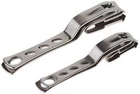 Hiibaby2PCS(1 Large+1 Small) Best Precision Nail Clipper With Rotating Swivel Head - Great For Thick Nails - Extra Sharp Stainless Steel Clippers For Men Or Women