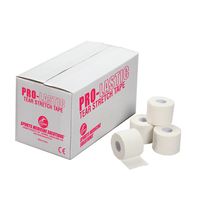 Cramer Pro-Lastic Stretch Tape, Easy Tear Athletic Tape, Flexible Elastic Tape with Premium Adhesive, Support for Wrist & Ankle Injury Taping, Athletic Training Supplies, Compression Wrap, Bulk Case, White, 24 rolls