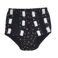 SUPVOX Snap-On Reusable Washable Underwear Surgery Rehabilitation Nursing Underwear for Patients, Elders, Adult Men and Women Large (Black)