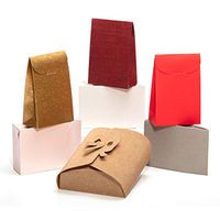 Giovanni Grazielli 6+1 Set of Small Cardboard Gift Boxes with Lids. for Different Occasions as Wedding, Birthday, Bridesmaid, Kids or Baby Shower Party, Graduations (5x4x2 in), Bonus: 1 Brown Box