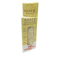 Ayate 100% Natural Fiber Washcloth with Free Crystal Deodorant