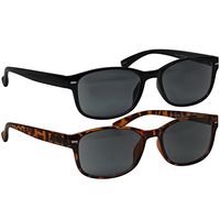 Black Tortoise Sun Reading Glasses 2.00 2 Pack Always Have a Timeless Look, Crystal Clear Vision, Comfort Fit with Sure-Flex Spring Hinge Arms & Dura-Tight Screws
