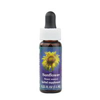 Flower Essence Services Sunflower Dropper Herbal Supplements, 0.25 Ounce