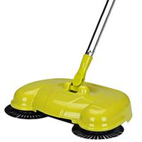 Cyt Dust Pan And Broom Cleaning Brushes Push-type Rotation Dual Use Dustpan Cleans Broom Combo