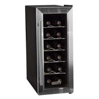 Koldfront TWR121SS 12 Bottle Stainless Steel Slim-Fit Freestanding Thermoelectric Wine Cooler
