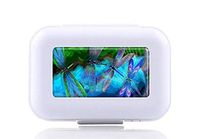 JWDCC Pill Box Case - Decorative Boxes - Dragonfly Pattern- Pocket Medicine Tablet Holder Organizer Case Pill Box for Purse - Compact 8 Compartment