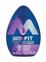MiO Fit Water Enhancer - Arctic Grape, makes 18 servings + Vitamins, 1.62 oz each, (Pack of 5)