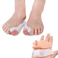 Silicone Thumb Separator Toe Correction Hallux Valgus Orthosis Bunion Cushion Toe Separator Forefoot pad Foot Orthosis Bunion Separator (Color : White)