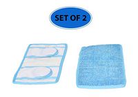 Home-X - Set of 2 Reusable Microfiber Mop Pads | Use Wet or Dry, Safe on all Hard Surfaces, Floors and Walls